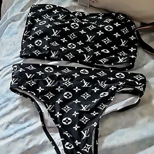 Lv Pattern bathing suit